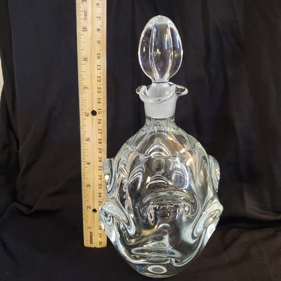 Aseda Sweden MCM Decanter designer Börne Augustsson 1948 fluted thumbprint, Clea - Picture 5 of 5